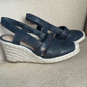 Ralph Lauren Black Espadrille Wedges